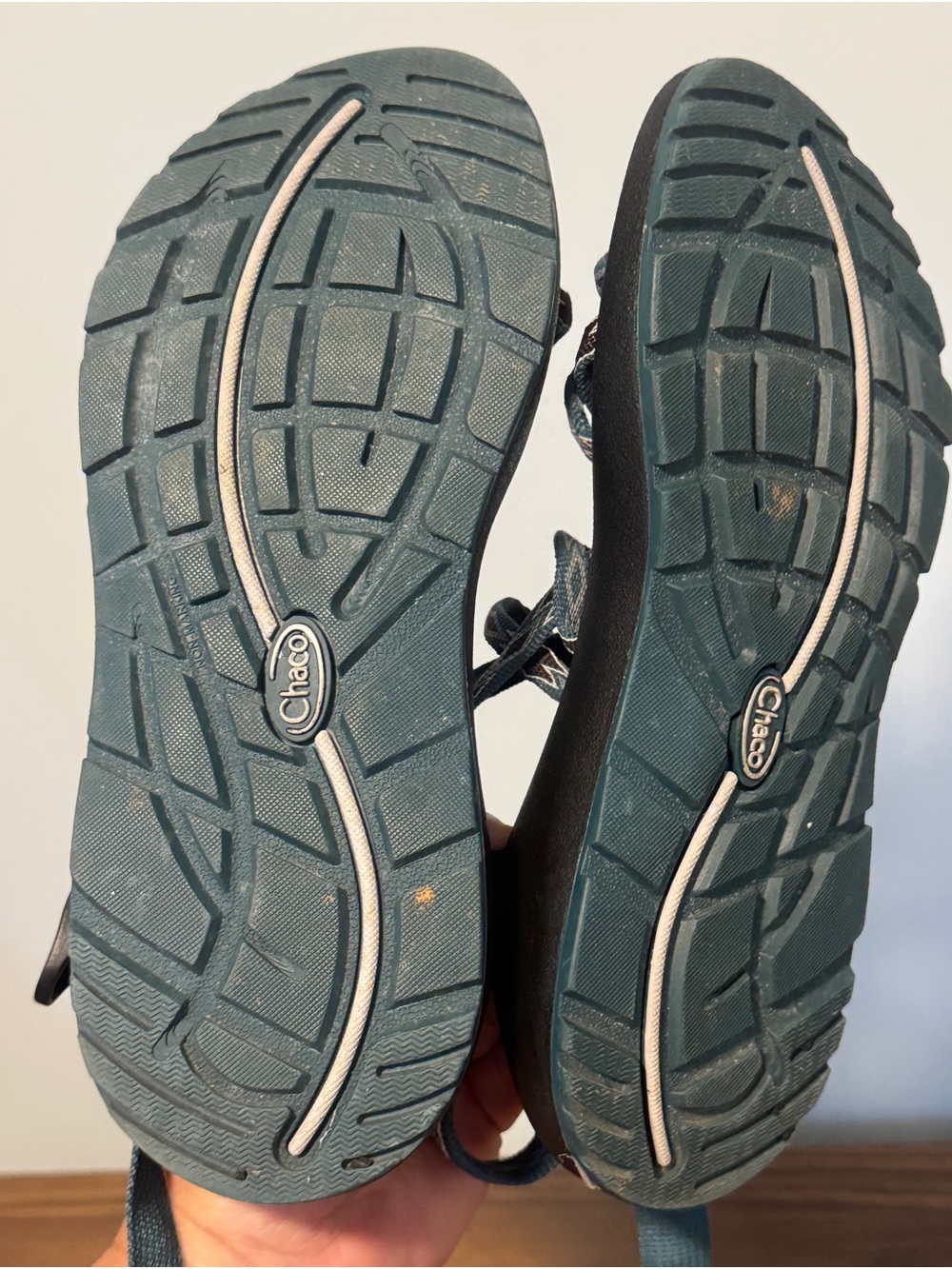 Chaco Women's Patterned Strap Sandals in Teal and Black - Picture 6 of 6